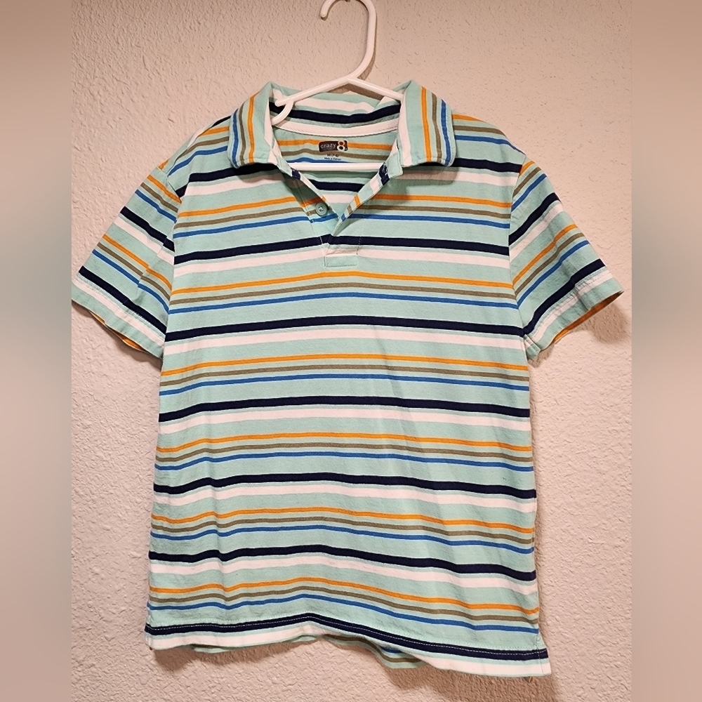 Boys Striped Polo Shirt - Multicolor